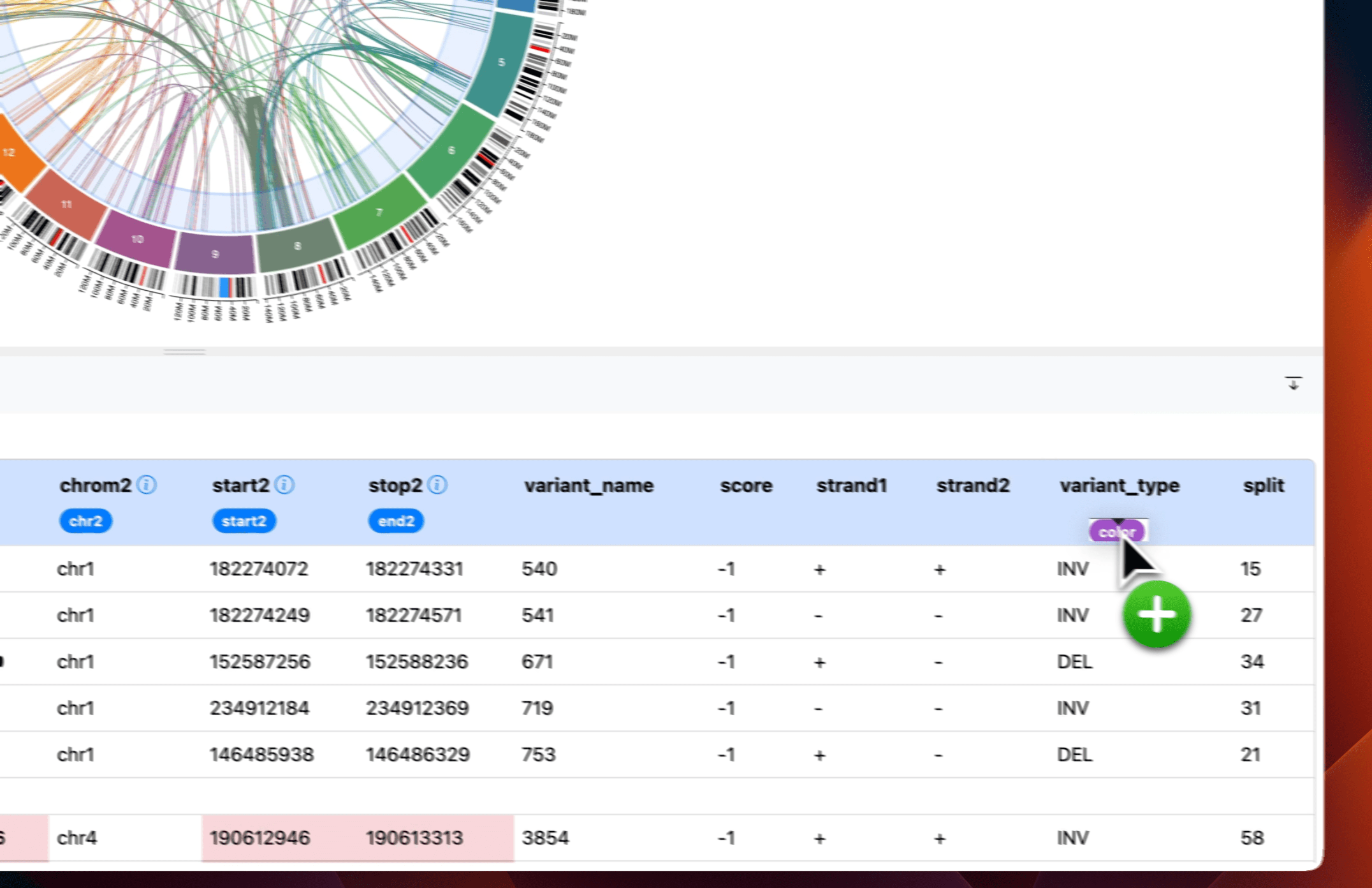 showing visual interface